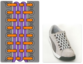 Cara Mengikat Tali Sepatu Checkerboard Lacing
